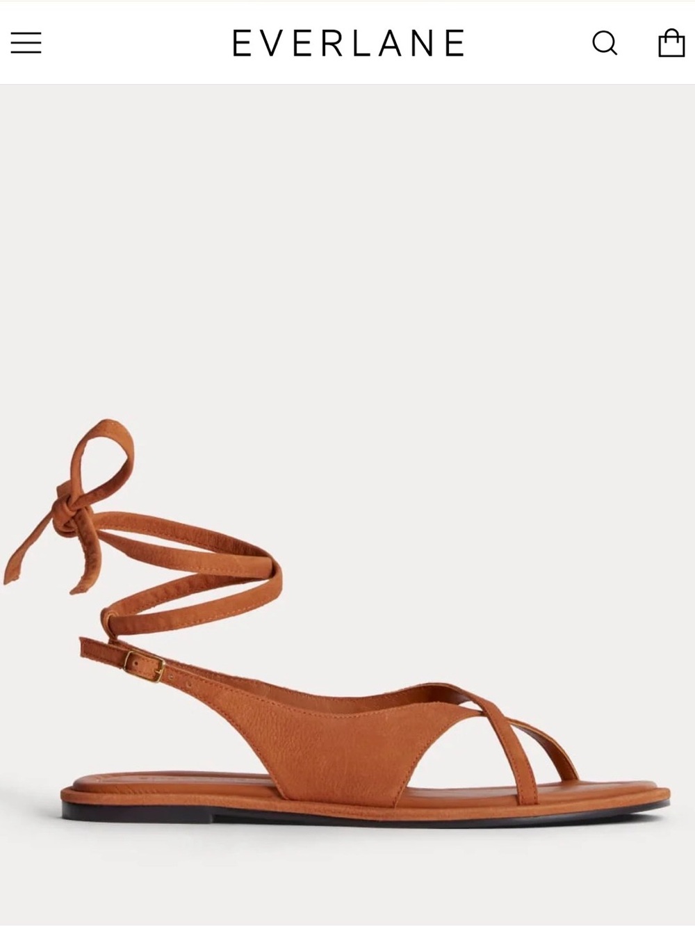 Everlane suede criss cross sandals sz 5.5